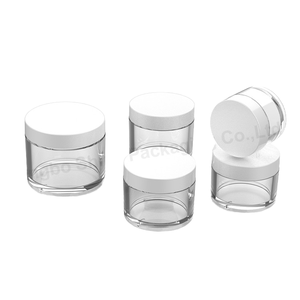 Transparent Thick Walled PET <b>Plastic</b> Cream Jar Wide Mouth Round Cosmetic <b>Container</b> With Lid for Skin Care/ - Product Image 3