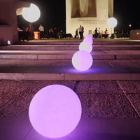 Lumière sphérique gonflable 200W RGB CCT LED pour fêtes et jardins, taille personnalisable