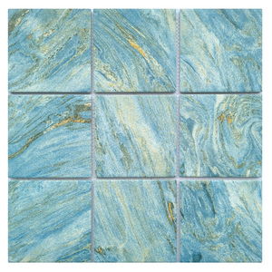 กระเบื้องโมเสคเซรามิกทรง<span class=keywords><strong>สี</strong></span>่เหลี่ยม<span class=keywords><strong>สี</strong></span><span class=keywords><strong>ฟ้า</strong></span>ผสม<span class=keywords><strong>สี</strong></span>เขียวดีไซน์ทันสมัยสำหรับบ้านวิลล่าโรงแรมห้องครัวห้องน้ำตกแต่งพื้นผนัง - Product Image 4