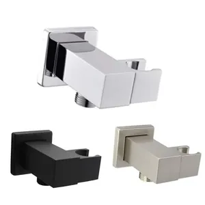 Bathroom Brass Wall Mount Adjustable Handheld Shower Head Bracket Holder, Brushed Nickel Finish ,black ,chrome