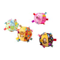 Vente chaude OEM/ODM Chien Singe Ange Chat Motif Activité Jouer Mate Jouets Avec Son Bébé Hochet Balle En Peluche Jouets
