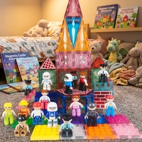 Wellbbplay 15 pièces Figurines magnétiques - Jouet de construction éducatif pour enfants de 5 à 7 ans Briques de jeu compatibles Bâtiments célèbres
