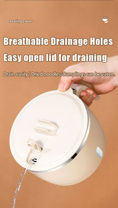 Ciotola domestica per bambini 304 <span class=keywords><strong>acciaio</strong></span> inossidabile in metallo circolare insalatiera con coperchio Lunch Box con <span class=keywords><strong>porta</strong></span> telefono - Product Image 6