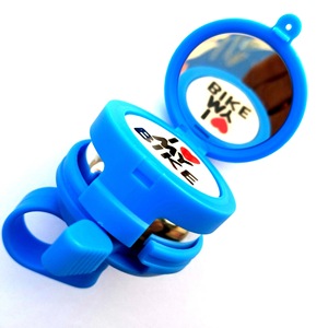 กระดิ่งจักรยานพร้อมเลนส์ อุปกรณ์เสริมจักรยานทำจากพลาสติกเรซินสีน้ำเงินสำหรับจักรยานเสือภูเขา - Product Image 1