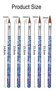 Ensemble de 5 outils de manucure, pinceaux pour nail art, y compris un stylo de sculpture pour ongles en acrylique et gel UV - Product Image 2
