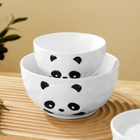 Vaisselle de table en céramique, assiette jolie de Panda, service de vaisselle pour enfants