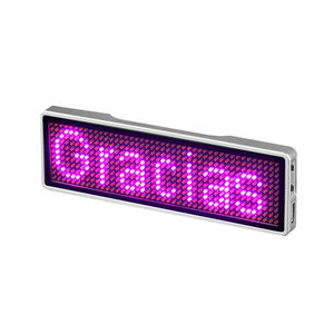 Recarga programable pequeña pantalla LED nombre placa - Product Image 2