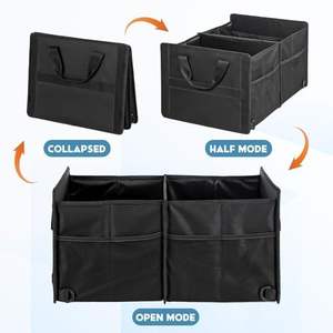 Gran SUV, organizador de maletero multicompartimento, almacenamiento de coche de poliéster Oxford plegable para <span class=keywords><strong>juguetes</strong></span> de bebé, modelo de cofre de juguete eficiente - Product Image 2