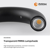 Lampe de pelouse LED extérieure de style simple, corps en aluminium incurvé étanche, lumière de jardin IP54 pour hôtels, villas et parcs