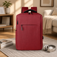 Sac à dos d'ordinateur pour les déplacements professionnels quotidiens, en denim, imperméable, respirant, tendance, grande capacité, avec coussin d'air et doublure en polyester