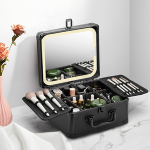<span class=keywords><strong>2025</strong></span> mục mới du lịch trang điểm di động Vanity trường hợp với đèn mỹ phẩm <span class=keywords><strong>Train</strong></span> trường hợp tổ chức với ngăn cho nghệ sĩ - Product Image 1