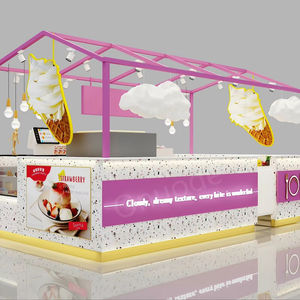 Mostrador de exhibición de helados de diseño premium, vitrinas premium para exhibición de pasteles, para quioscos de centro comercial y quioscos de helados - Product Image 1