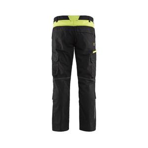 BLAKLADER - 144818329933C50 Industry <b>trousers</b> stretch <b>with</b> <b>knee</b> <b>pad</b> pockets Black/Hi-vis Yellow <b>WORK</b> <b>TROUSERS</b> - Product Image 2