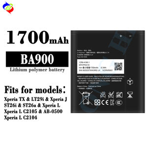 C2105 C2104 LT29i ST26 AB-0500 BA900แบตเตอรี่โทรศัพท์มือถือสำหรับ Sony <span class=keywords><strong>Xperia</strong></span> TX <span class=keywords><strong>J</strong></span> L - Product Image 2
