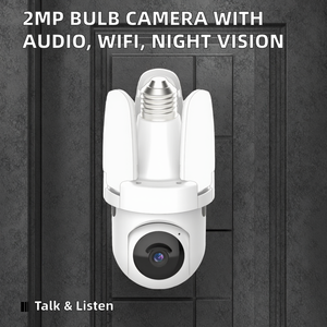 Glühbirnen-Kamera <span class=keywords><strong>2MP</strong></span> 1080P Zwei-Wege-Audio PTZ Nachtsicht Weitwinkel WLAN <span class=keywords><strong>IP</strong></span>-Kamera mit Cloud- & SD-Karten-Speicher 1 Jahr Garantie - Product Image 2