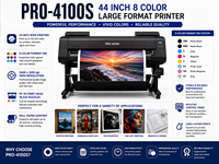 Imprimante jet d'encre pigmentée grand format PRO-4100S 44 pouces 8 couleurs pour affiches, signalétique, photos et impression graphique