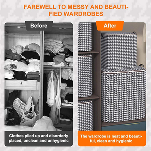 Large Capacity Pant Organize <b>Storage</b> with Durable Handles Thick Fabric <b>Storage</b> Bag Bedroom Quilt <b>Clothes</b> <b>Box</b> <b>for</b> Blanket - Product Image 5