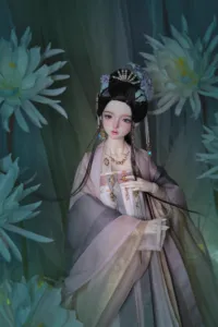 पारंपरिक चीनी शैली के गुड़िया कपड़े तांग राजवंश 1/3 बीजड गुड़िया के लिए 24 इंच गुड़िया