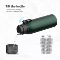 Botol Filter Air Alkali Bebas BPA Berkualitas Tinggi dengan Filter Serat Karbon dan Botol Stainless Steel untuk Aktivitas Luar Ruangan, RV & Mobil