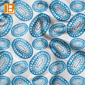 Tissu écologique en fibre naturelle Bleu clair Tie Dye Impression numérique Tissu 100% pur <span class=keywords><strong>lin</strong></span> pour vêtements T-shirt Robe Matériel - Product Image 2