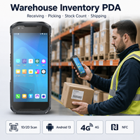 Terminal portable Android 13 pour l'inventaire d'entrepôt, scanner de codes-barres 4G WiFi NFC, ordinateur mobile pour la picking, le comptage de stocks, WMS et ERP