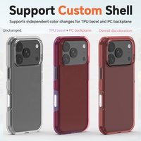 Étui transparent personnalisé avec logo pour iPhone 18, ultra fin, anti-jaunissement, coque rigide, pare-chocs souple, antichoc, vente en gros
