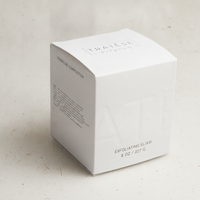 Boîte minimaliste en papier FSC à fermeture automatique avec feuille d'argent pour boîte de nettoyant au thé vert