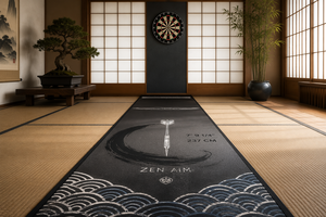 Espresso Darts Mat Printed Rectangle 7'9¼" Non-Slip <b>Rubber</b> Backing Polyester Indoor Home Use - Product Image 1