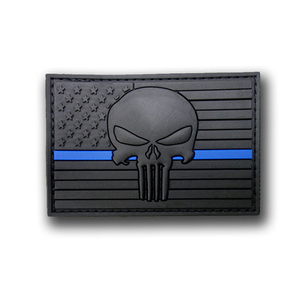 PVCパッチ製造機 カスタムロゴ 薄い青線 米国 アメリカ国旗 ラバーPVCパッチ - Product Image 6