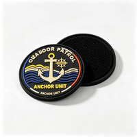 Patch en caoutchouc PVC 3D surélevé personnalisé, badge logo multicouche avec fixation auto-agrippante et à coudre pour décoration