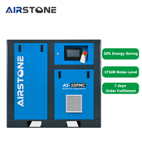 Compresseur d'air rotatif industriel à vis Airstone 6,2 m³/min 37 kW 50 CV 7-12 bars à vitesse fixe, économe en énergie, certifié CE, faible niveau sonore