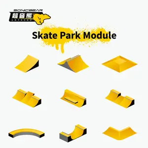 Rampa di skateboard grind mini rampe skate park coperta legno superficie skateboard rampa portatile in legno half pipe