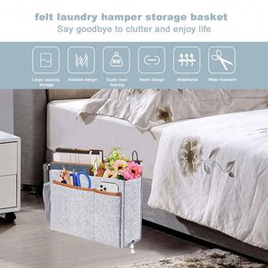 New Design Convenient Bed Sofa <b>Desk</b> Hanging Caddy Organizer Felt Bedside Storage Bag with Pockets - Product Image 3