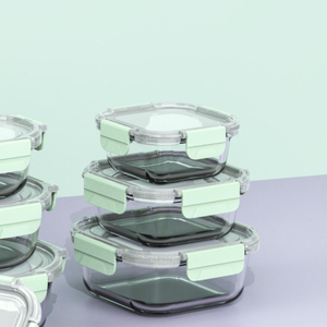 Hộp đựng thủy tinh thân thiện với môi trường LINUO, có thể xếp chồng, kín khí, hộp cơm trưa bằng thủy tinh, phụ kiện nhà bếp - Product Image 5