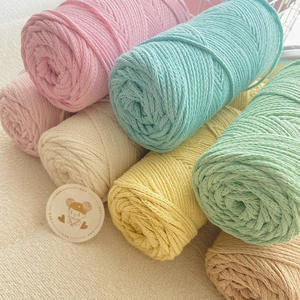 3mm 200g/160m 33 Couleurs 70% Coton 30% Polyester Fil Mélangé DIY Creux Coton Corde Fancy Yarn - Product Image 1