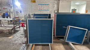 Échangeur de chaleur air-eau en <span class=keywords><strong>cuivre</strong></span> sur mesure avec ailettes en aluminium 600x600 (9,52 mm/12,7 mm/15,88 mm) - Product Image 4