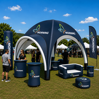 Tente gonflable imprimée en couleur 3x3m, chapiteau publicitaire hermétique avec logo pour promotion de marque sponsor