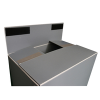 Bac de rangement en plastique transparent QS Clear 580x480x400mm, boîte en PP ondulé, 10kg, léger, pour la protection des emballages