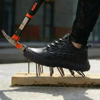 Chaussures de sécurité à embout d'acier conformes à la norme CE, coupe basse, unisexe, pour la construction industrielle, en cuir microfibre, semelle intermédiaire anti-perforation, bottes de travail