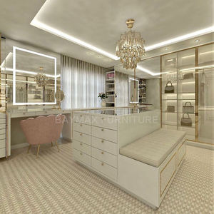 أثاث غرفة النوم المعاصر المشي في خزانة الملابس مع الضوء - Product Image 3