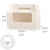 Boîte à cupcakes en papier kraft blanc écologique et recyclable avec poignée, 2/4/6 trous avec fenêtre, sans danger pour les aliments, pour l'emballage de mini-muffins de boulangerie