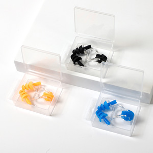 Clip nasal et bouchons d'oreilles pour la natation, en boîte, pour adultes et enfants, bouchons nasaux en silicone, équipement imperméable et antidérapant, anti-étouffement - Product Image 4