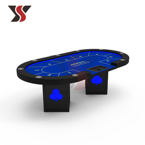 Mesa de Póker Texas Hold'em Profesional de Lujo Moderna para Casino, con Luz LED, Mantel Personalizable, Ecológica y Duradera - Product Image 6