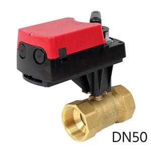 DN50, двухпозиционный Поворотный электрический шаровой клапан, Электрический водяной клапан с 8 нм демпферным приводом - Product Image 3