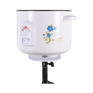 Olla Arrocera Eléctrica Portátil de 2L con Recipiente Interior Extraíble Antiadherente, Cocción Rápida de 1500W, un Solo Toque, Blanca, para Sopa y Arroz - Product Image 3