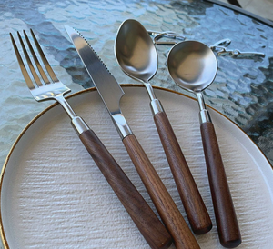 Cuchillos de mesa de acero inoxidable con mango martillado de lujo personalizados DF BC, cuchillo para carne, tenedores de mesa, tenedores para postre, personalizados - Product Image 6