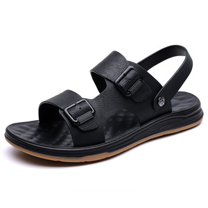 รองเท้าแตะผู้ชายสีน้ำตาล พื้นหนา ยางกันลื่น สไตล์ลำลองแบบสวม - Product Image 5