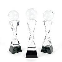 Trophée en verre cristal transparent de luxe gravé et personnalisé, étanche, pour événements sportifs, vente en gros