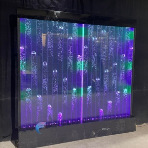 Nouveautés : Fontaine d'eau autoportante avec panneau acrylique artificiel, mur à bulles d'eau LED, cascade pour la décoration de la pièce - Product Image 5