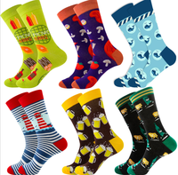 Chaussettes tendance Hip Hop personnalisées pour hommes, motif requin clown, collection 2022, marque privée, amusantes, joyeuses, mignonnes, à motifs fruits, aliments, chips, design pour hommes